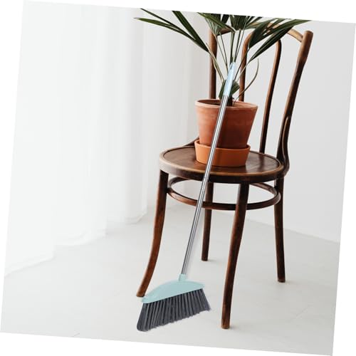 Heavy Duty Broom Indoor Dust Broom with Long Handle Angle Broom Hardwood Floor Cleaning Inside Soft Sweeping Brooms for House Kitchen Sweeper