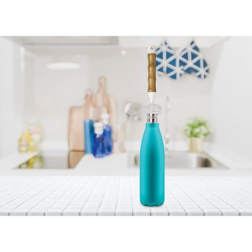 HIC Kitchen Bamboo Water Bottle Brush, Natural Bamboo with Non-Scratch Bristles - style: Water Bottle Brush