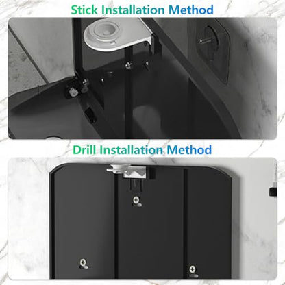 Commercial Paper Towel Dispenser Holder Wall Mount, Multi-fold Trifold C Fold Hand Towel Dispenser, Bathroom Paper Towel Dispenser, Toilet Paper Napkin Holder (Black-5859) - color: Black-5859