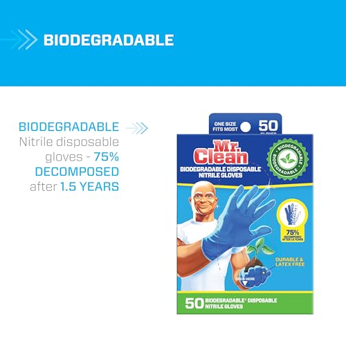 Mr Clean Bio-Nitrile Disposable Gloves 200 Count - size: 200 Count (Nitrile)