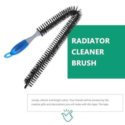 Scicalife Radiator Brush Long Flexible Cleaner for Automotive Engine Dryer Vent and Refrigerator Coil with Ergonomic Handle and Hanging Hole Lightweight Durable Cleaning Tool 29.13In