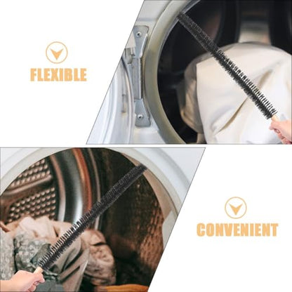 Artibetter 2pcs Washing Machine Cleaning Brush Set with Long Handle, Full Bristle Multi-Purpose Tub and Dryer Vent Cleaner, Flexible Drain and Laundry Appliance Cleaning Tools for Home