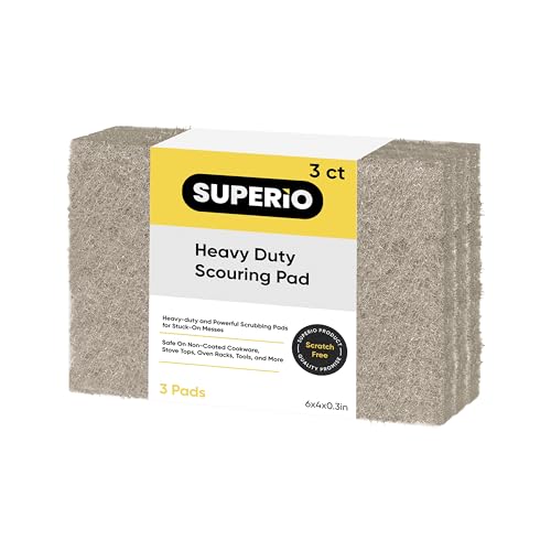 Natural scouring Pad Non-Scratching Natural Sisal Plant Based Scrubber Non-Scratch Cleaning Scrub Pads, Eco-Friendly Reusable Kitchen Scrubbing Pad Pack of 3, By Superio - size: Natural (3-pack)