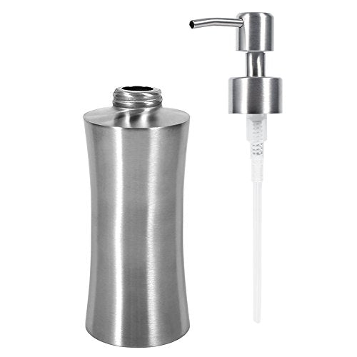 Stainless Steel Pump Bottle, 304 Grade Rust-Proof, Liquid Shampoo Lotion Dispenser, 250ml Capacity Wide Mouth Polished F - color: 250ml