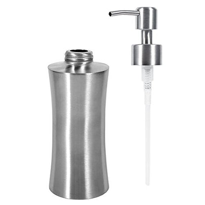 Stainless Steel Pump Bottle, 304 Grade Rust-Proof, Liquid Shampoo Lotion Dispenser, 250ml Capacity Wide Mouth Polished F - color: 250ml