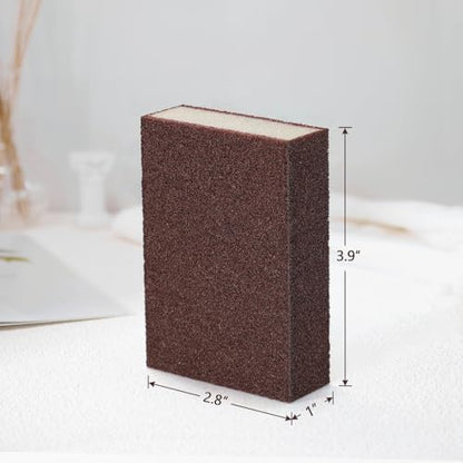 Magic Carborundum Sponge, 12pcs with 2 Handles Rust Foam Cleaning Eraser for Pots, Pans, Sink, Grill, Household Cleaning Emery Sponges for Kitchen, Bathroom - size: 12pcs
