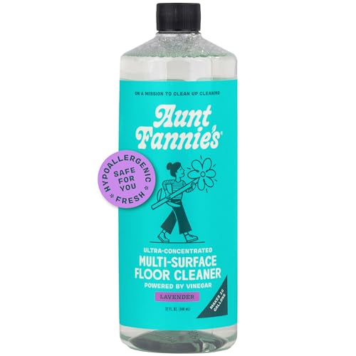 Aunt Fannie's Ultra Concentrated Floor Cleaner Vinegar Wash, Multi-Surface Solution For Mopping, Makes 16 Gallons, Lavender Scent, 32 oz. (Pack of 1) - size: 32 Fl Oz (Pack of 1)
