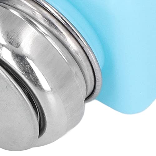 Solvent Dispenser, 200ml Push Down Alcohol Dispenser Pump Bottle ESD Anti Static Square Bottle with Stainless Steel Lid Liquid Pumping Empty Cap for Alcohol Makeup Remover (Blue)