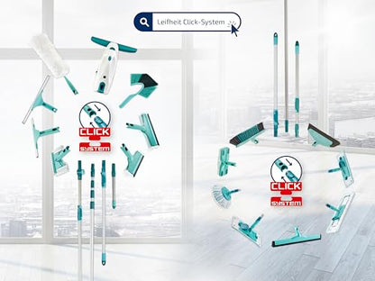 Leifheit Clean Twist Spin Mop and Bucket Set with Rollers | Telescopic Handle, 360° Joint, Spin-Dry System | Easy Glide Wheels | Blue - style: Clean Twist 2.0 Mobile