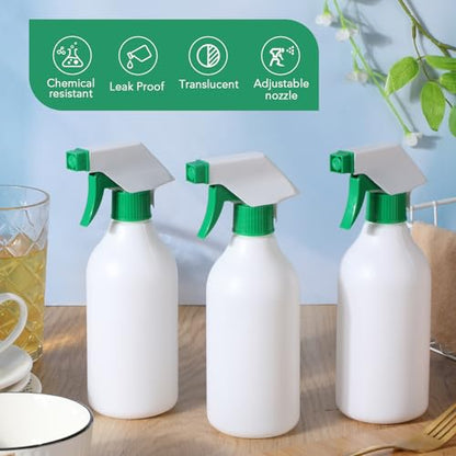 Tanlade 30 Pcs Plastic Spray Bottles 16 oz Leak Proof Squirt Bottle Refillable Empty Spray Water Mist Sprayer with Nozzles for Hair Essential Oil Cleaning Solutions Plants Pets(Green) - color: Green