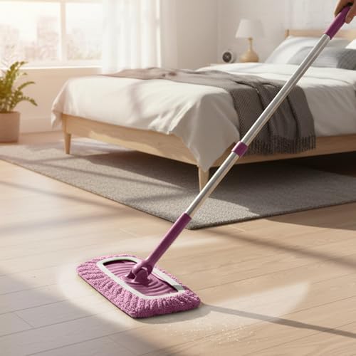 8 Pack Reusable Microfiber Mop Pads - Dry Sweeping Cloths & Wet Mopping Cloths - Washable Wet Pads Refill for Mopping Floors (Mop is not Included), Pink - color: Pink 8-pack