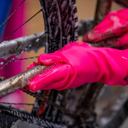 Muc Off Deep Scrubber Gloves M, Pink - size: Medium