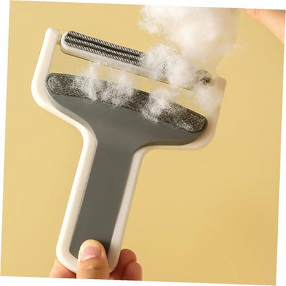 Pet Hair Remover for Clothes and Carpet, Manual Lint Remover Brush with Multi-Edge Scraper, Portable Fur Cleaner Tool for Upholstery, Sweaters, and Pet Hair Removal
