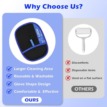 MOSTY Reusable Electrostatic Pet Hair Removal Gloves, 1PC | for Dogs & Cats, Magic Quick Fur Remover Tool for Sofa, Couch, Carpet Laundry & Car Seats, Must for Pet Owner