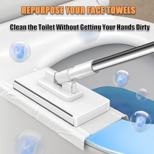 2026 Upgraded 39.4" Hands-Free Multi-Purpose Flat Mop, Multifunctional Lazy Mop with One-Click Cloth Attachment with 10 Reusable Cloths, Ideal for Washbasin and Kitchen - color: 3pcs