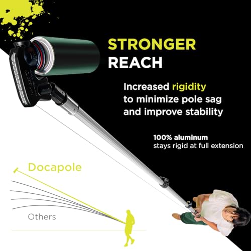 DOCAZOO DOCA Telescoping Pole 7-30 Ft - Extension Pole for Cleaning, Feather Duster, Window Washing Kit, Paint Roller, Window Squeegee - High Reach Extendable Kit for Indoor & Outdoor - Pole Only - size: 30 Ft, style: Pole Only