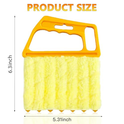 AOCEAN 2 Pcs Blind Cleaner Duster Tool, 7-Finger Dusting Cleaner Tool for Window & Air Vent, Washable Handheld Microfiber Duster Brush for Blinds Dust Dirt