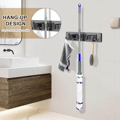 Self Wringing Mop - Easy Squeeze Twist Mop with 52.5 Inch Long Handle, Heavy Duty for Hardwood, Tile, Vinyl & Laminate Floors (White-2 Head) - color: White-2 Head