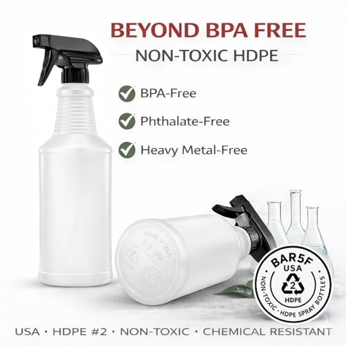 Bar5F Chemical-Resistant Spray Bottle – BPA-Free, Cleaning, Gardening, Hydrogen Peroxide, Rubbing Alcohol, Leak-Proof, Multipurpose, USA (Black (2-Pack) 16-Ounce) - style: Black (2-Pack) 16-Ounce