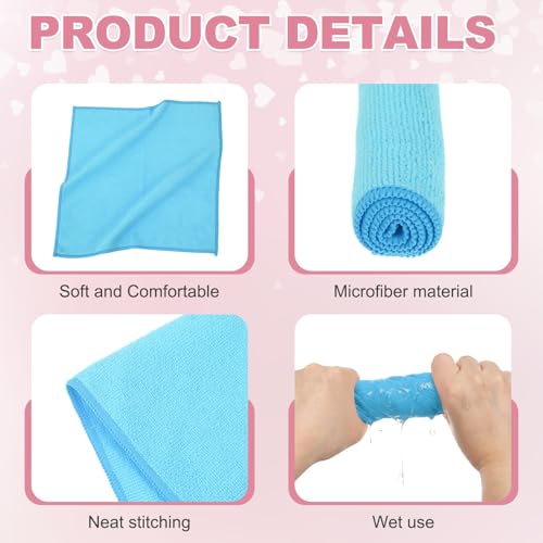 uxcell 10 Pcs Microfiber Cleaning Cloth, Kitchen Towels Reusable Microfiber Towels Highly Absorbent for Household Cleaning Supplies, Kitchen, Bathroom, Sky Blue(Square), 11.8" X11.8 - color: Sky Blue