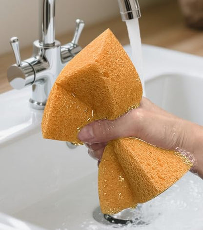 Car Wash Sponges, 3 Pack Extra Thick Large Cleaning Sponge Multi-Purpose for Bathroom Kitchen Bike Boat, Large Size Sponges 4'' X 6'' (Yellow) - color: A-yellow