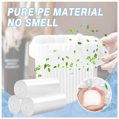 Small Trash Bags 4 Gallon - 108 Count Leakage-Proof 4 Gallon Trash Bag, Small Garbage Bags for Office Bedroom Bathroom Mini Trash Bags, Unscented White 15L Small Trash Can Liners - style: 4 Gallon
