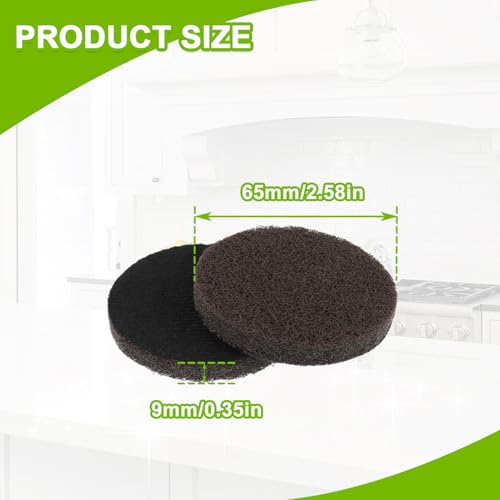 16pcs Performance Pads Power Scrubber Pads Set Electric Scrubber Replacement Scouring Pads fit for Dremel Versa Scouring Pads,Browm - size: Brown