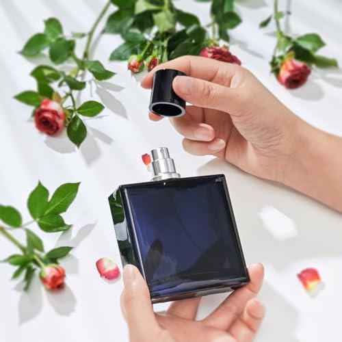 100ml/3.4 Oz Glass Spray Bottle Perfume Atomizer,Empty Travel Refillable Perfume Spray Bottle with 3 Kinds of Dispenser (A2) - style: A2
