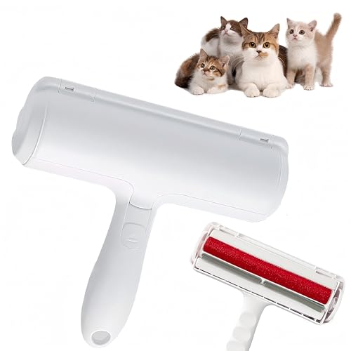 Self-Cleaning Pet Hair Remover Roller for Furniture, Reusable Lint Roller and Dog/Cat, Carpet, Clothing - Portable Multi Surface Fur Removal