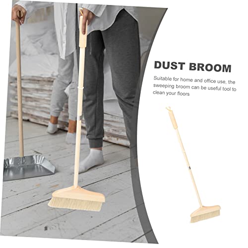 COLLBATH Long Handle Soft Broom Telescopic Design for Kitchen Living Room Cleaning