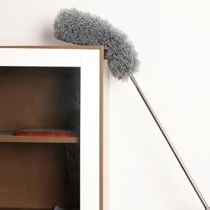 Microfiber Retractable with Telescopic for Prime Ceilings Extendable Duster Handle Grey Washable Electrostatic Dusting Tool Flexible Head 280cm(1.4M) - size: 1.4M