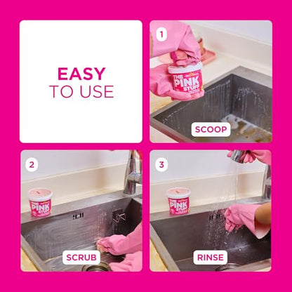 Stardrops- The Pink Stuff Miracle Cleaning Paste - SQeeZY Scrubber Sponge Bundle - size: 0.5 Ounce (Pack of 2)
