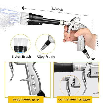 GOCCIDA High Pressure Tornado Dry Car Cleaning Gun Detailing Air Tool Air Blow Gun for Car Detailing Car Duster High Pressure Interior Cleaner Car Interior Detailing Kit with Brush Nozzle - style: HCL-14