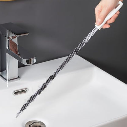 Flexible Drain Cleaning Brush, Pipe Clog Remover Tool for Kitchen Sink, Bathroom, and Tub, Hair Unclogging Cleaner