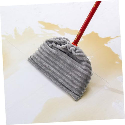 Beaupretty 2pcs Flannel Broom Covers Multi-Functional Sweeping Cloth for Household Cleaning Durable and Reusable Broom Replacement Cloth Heads and Grey Random Color