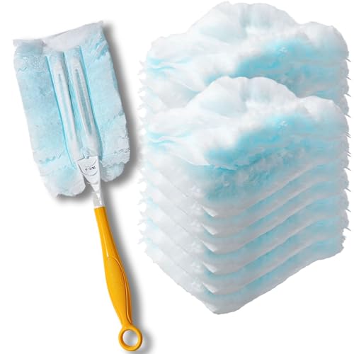 Duster Refills,Static Dust Removal Brush Disposable Replacement Head Compatible with Swiffer Duster Refills for Electronics, Furniture, Blinds, Ceiling Fans (Blue, 18 PCS) - color: Blue, size: 18 Refills
