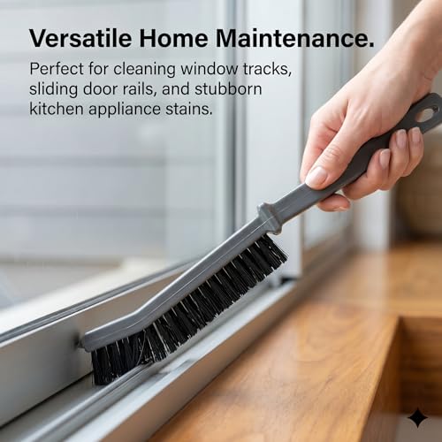 5pcs Crevice Cleaning Brush Set Narrow Detail Tools for Window Tracks Corners Edges and Household Cleaning