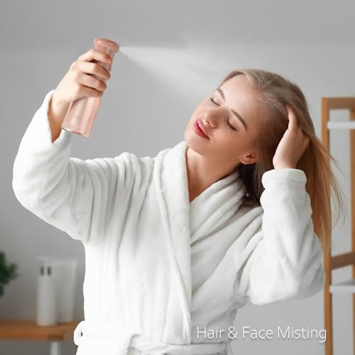 Spray Bottle For Hair, Continuous Mister Empty Spray Bottles, Ultra Fine Mist Water Sprayer for Hairstyling, Cleaning, Plants, Barbers, Salons, Essential Oil Scents - 2 Pack 6.8 OZ, White & Terracotta - color: White & Terracotta, 2 Pack