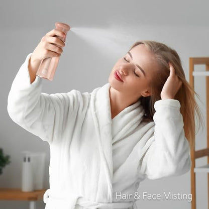 Spray Bottle For Hair, Continuous Mister Empty Spray Bottles, Ultra Fine Mist Water Sprayer for Hairstyling, Cleaning, Plants, Barbers, Salons, Essential Oil Scents - 2 Pack 6.8 OZ, White & Terracotta - color: White & Terracotta, 2 Pack