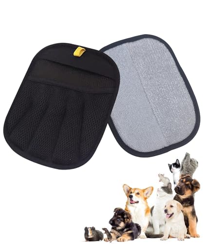 Upgraded Electrostatic Pet Hair Removal Glove for Cats & Dogs - Thickened Reusable & Washable Magic Brush, Pet Hair Remover Glove Tool for Clothes, Couch, Carpet, Furniture & Car Seat - color: Black-1pc