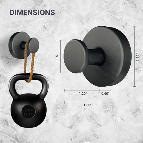 Suction Cup Hooks for Shower - 2 Pack, Matte Black - Stainless Steel, Strong Suction, No Drill, Removable Hanger, Tile Bathroom Kitchen Wall, Glass Door, Mirror Hook Hanging Robe, Towel Holder - color: Matte Black