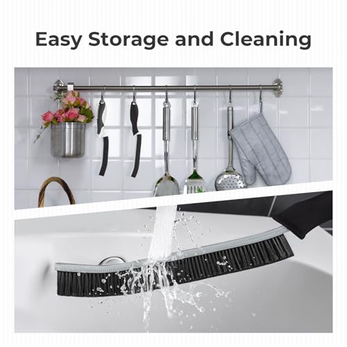 TQRR Cleaning Brush-Hard Crevice Cleaning Brushes, Multifunctional Window Groove Brushes, Grout Brush, Cleaning Tool for Bathroom, Kitchen, Toilet, Tile, Sink, Home (6, Black) - color: Black