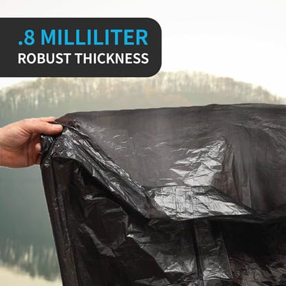 Home and Kitchen Durable Black Trash Bags, 12-16 Gallon, Strong and Puncture Proof Resins, 0.8 Mil Thick, Standard Wastebasket Size 23 x 31, Extra Tall, Office and Food Waste, 250 Count - style: 12-16 Gal, .8 Mil, 250 Count, Black