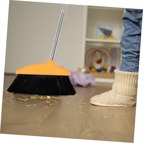 Wide Angle Broom with Long Handle Heavy Duty Soft Bristle Sweeping Brush for Efficient Lawn and Patio Cleaning for Garage and Floors