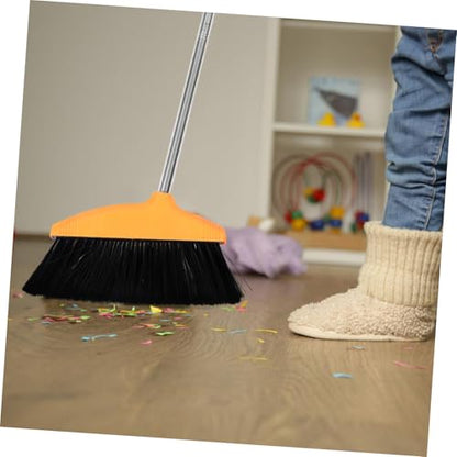 Wide Angle Broom with Long Handle Heavy Duty Soft Bristle Sweeping Brush for Efficient Lawn and Patio Cleaning for Garage and Floors