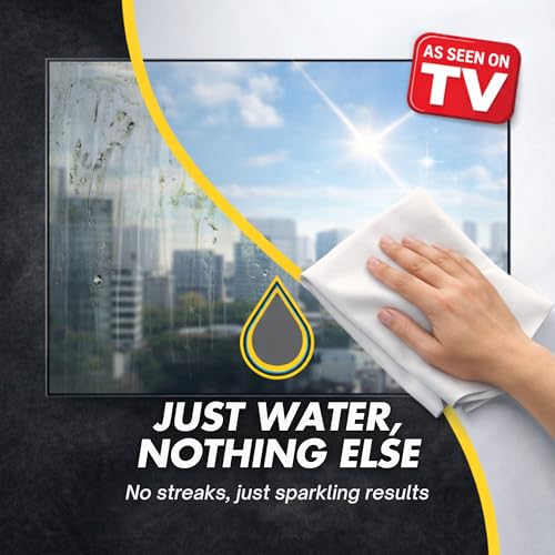 Microfiber Magic Streak Free Cleaning Cloth 6 Pack Clean Any Surface With Just Water Eco Friendly Environmentally Safe Perfect for Window, Mirror, Kitchen, Counters, Appliances, Car, Cycle, TV Screen - size: 6-Pack