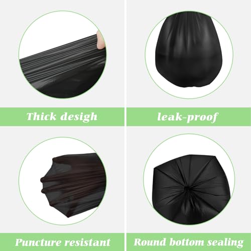 8 Gallon 130 Counts Strong Trash Bags Garbage Bags by RayPard, fit 30 Liter Kitchen Waste Basket, Medium Trash Bags Can Liners for Home Office Kitchen Bathroom Bedroom, Black - style: 130-8 Gallon-Black