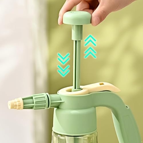 51oz Handheld Garden Pump Sprayer with Adjustable Nozzle Pressure Sprayer Hand Atomizer, Water Spray Bottle,for Home Cleaning,Garden,Car Detailing & Washing 1.2L - color: Green