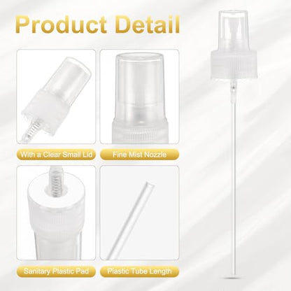 uxcell Spray Top 12Pcs 28/410 Plastic Fine Mist Reusable Replacement Clear | Spray Bottle Pump Plastic Top Reusable Replacement for Cosmetic Perfume and Body Sprays Bottle - color: Clear, size: 28/410
