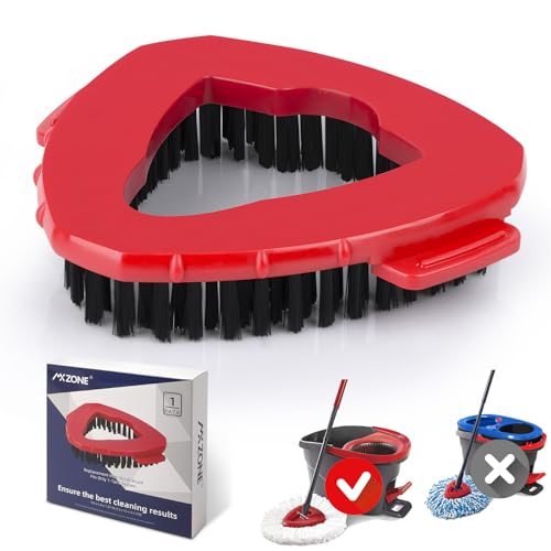 Scrubber Mop Head Replacement Compatible with O Cedar EasyWring 1 Tank System, Spin Mop Scrub Brush Head, Hard Bristle Cleaning Brush Attachment for Kitchen Tile Floor, Not Fit RinseClean - size: 1pcs 1-Tank Scrub Brush